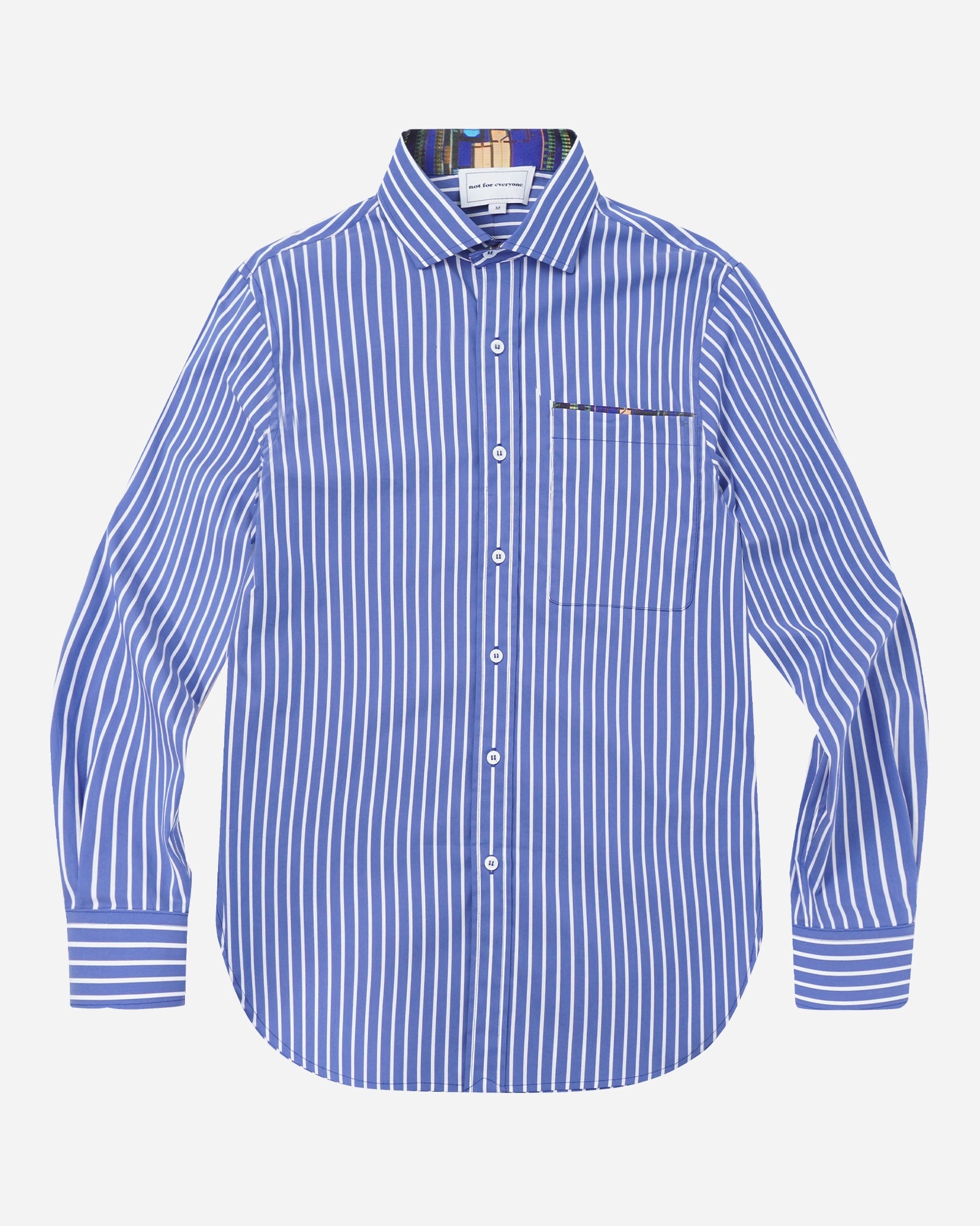N4E Navy Stripe Dress Shirt