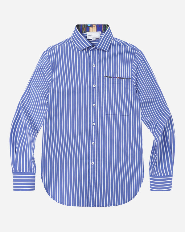 N4E Navy Stripe Dress Shirt