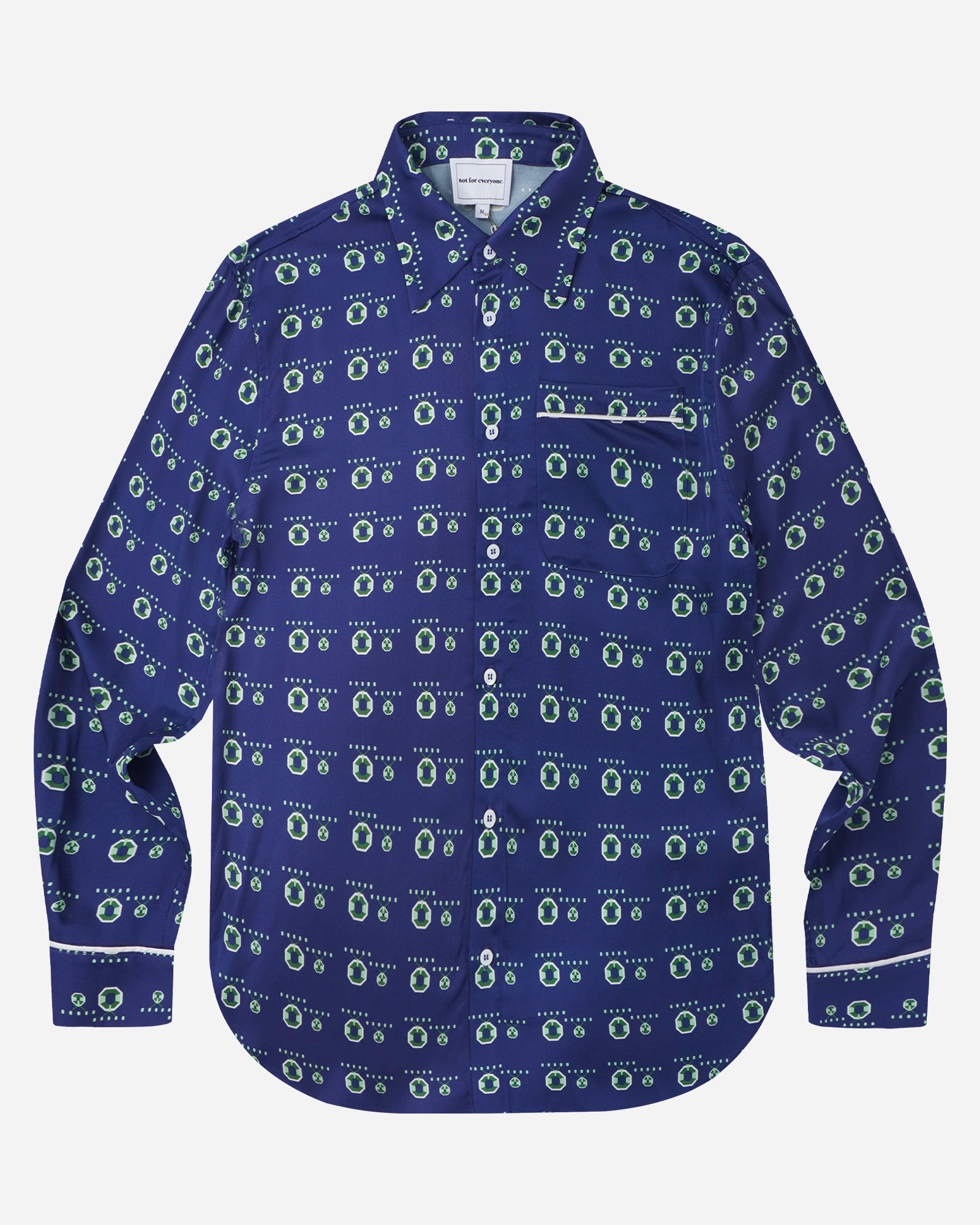 N4E Navy Orb Button Down
