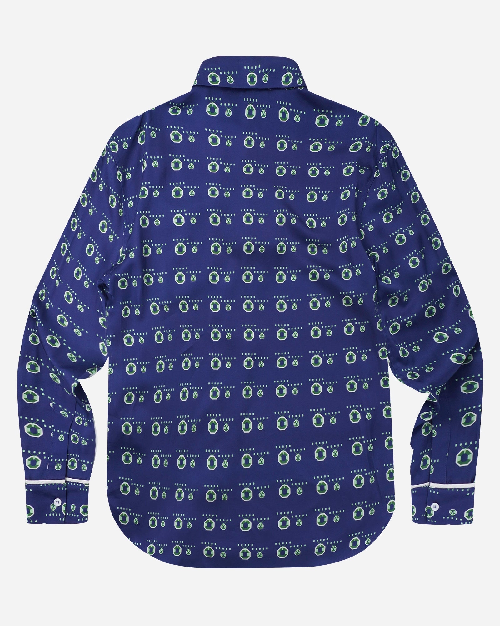 N4E Navy Orb Button Down